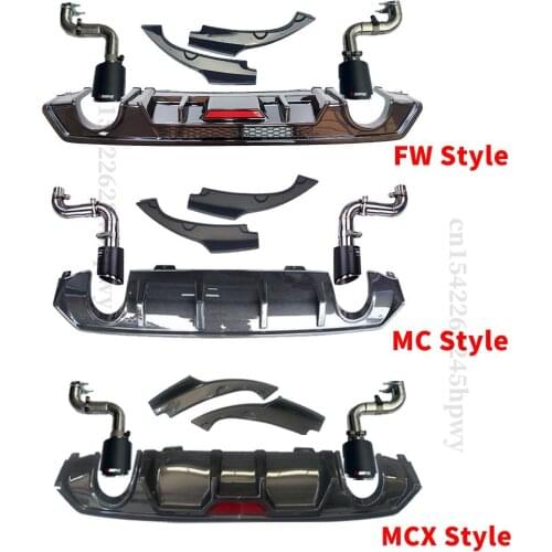 Rear Bumper Diffuser Lip Body Kit Accessories Decoration Tuning Splitter Refit Exhaust Pipe For Civic 2016 2017 2018 2019 2020