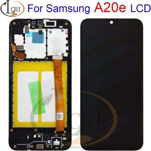 For Samsung Galaxy A20e A202 A202F A202DS Display Touch Screen Digitizer Assembly A202 A202F/DS For SAMSUNG A20e LCD with frame