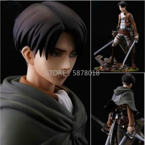 20cm Attack on Titan Anime Figure Rival Action Figure Attack on Titan Rivaille 390# Figurine Toys