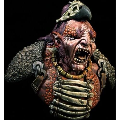 Soldier 1/20 90mm resin fantasy Orc bust number 1938 without armor mold mold cartoon statue Retro decoration