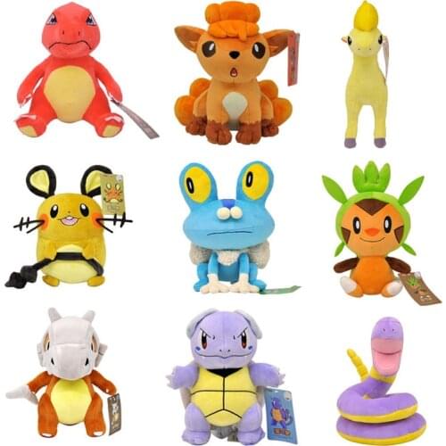 Pokemon Toy Ekans Dedenne Froakie Gastly Chespin Charmeleon Cubone Wartortle Vulpix Ponyta Kawaii Plush Kids Doll Toys Gifts