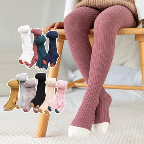 1 2 3 4 5 6 7 8years Girl Tights Baby Stockings Autumn Winter Warm Child Pantyhose KidsCotton Pants Cute Girls Trousers Tights