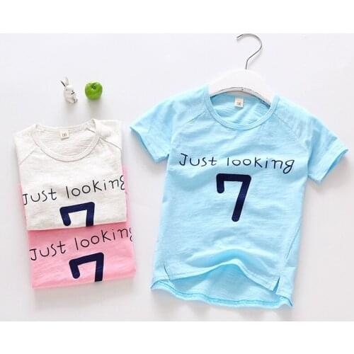 HOT! 2020 summer Girls boys fashion High quality cotton t-shirts Soft comfortable Children Baby Blouse clothes kids