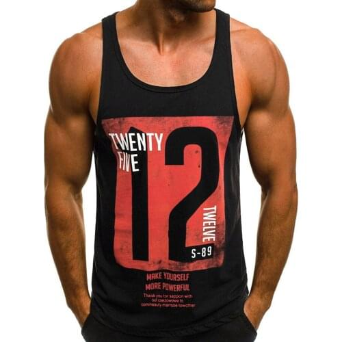 2021 Mens Tank Tops Letter Printed Men Sleeveless Tanktops For Boys Bodybuilding Clothing Undershirt Fitness Stringer T Shirt