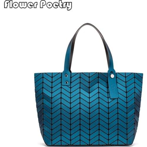 Matte Tote Handbags Solid Leather High Quality Female Bags Luxury Designer Women Large Capacity Geometric Shoulder Bag Bolsas