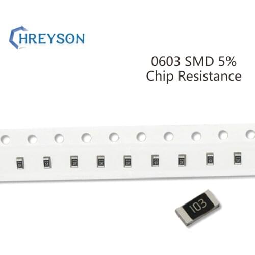 100Pcs 0603 SMD Resistor Set 5% Tolerance 0R-22M 20R 22R 24R 27R 30R 33R 36R 39R 10 Ohm Full Value Available DIY Assorted Kit