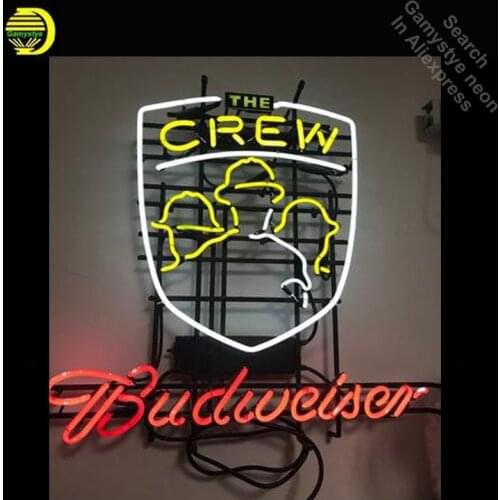Budweise Columbus Crew neon Signs Glass Tube Neon Bulbs Sign neon lights Recreation Wall Windows Iconic Sign Neon Light LAmps