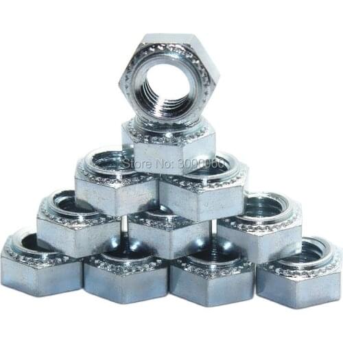 M3 M4 M5 M6 BOB Zinc Plated Carbon Steel PEM Hex Self-clinching Nuts 200pcs/lot