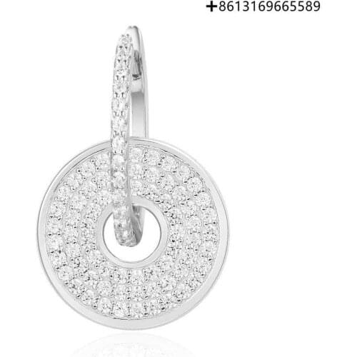 The Original 1:1 And Name It Paved Disc Mono Earring - Silverr Ear Lug Nail Packages Mailed Free Of Charge