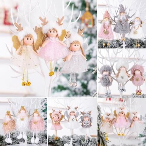 Christmas Angel Doll Pendant Merry Christmas Decoration For Home Christmas Tree Ornaments Xmas Gift For Kids Toy New Year 2021