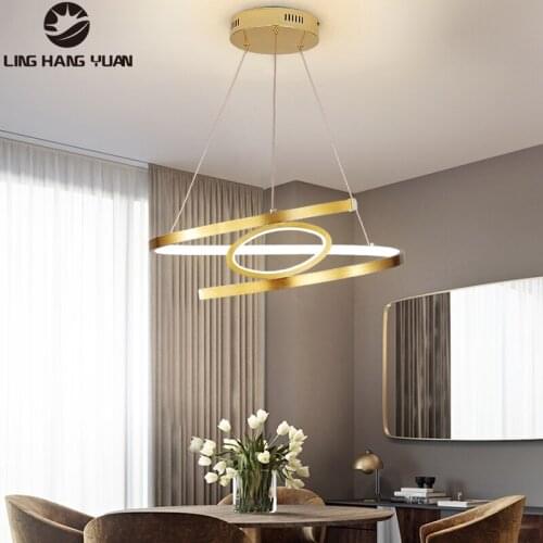 Led Pendant Light Gold lighting fixturse Modern Pendant Lamp Dining room Kitchen Living room Bedroom Hanging Light luminaires