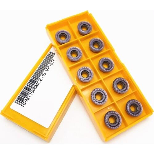 Carbide insert RPMT1606MOE JS VP15TF metal turning tool CNC machine tool milling cutter RPMT1606 lathe tool turning tool RPMT
