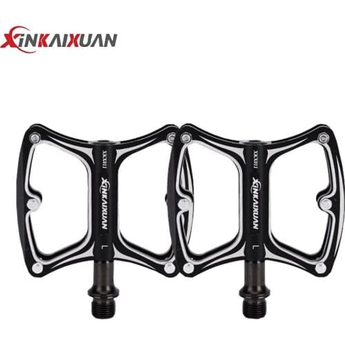Bicycle 3-bearing pedal mountain bike aluminum alloy CNC chromium molybdenum steel axle pedal Hollow and super light with cleats