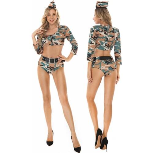 Sexy Army Soldier Women Police Cosplay Costume Adult Woman Erotic Fantasies Military Instructors Uniform For Role-playing Games