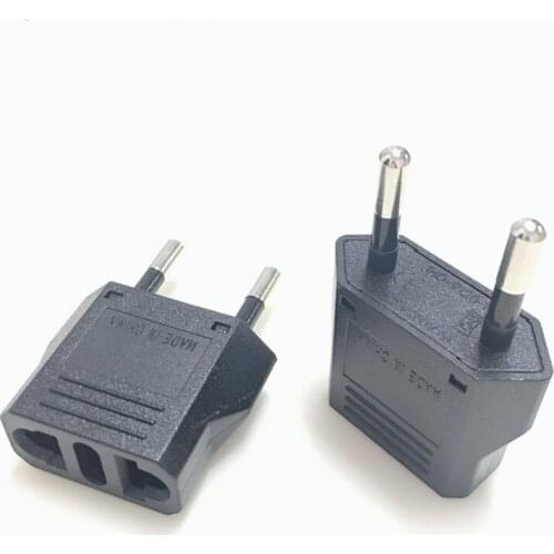 High Quality 2pcs US USA to EU EURO Europe Travel Power Plug Adapter Charger Converter for USA converter