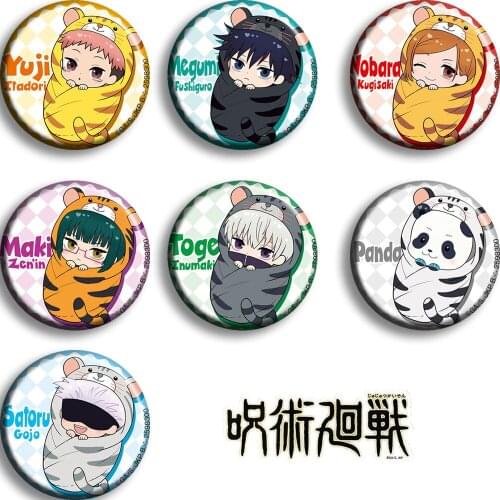 Japan Anime Jujutsu Kaisen Kugisaki Nobara Cosplay Garniture Collect Hat Badge For Backpack Bags Button Brooch Pin Xmas Toy Gift