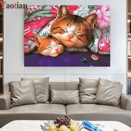 Funny Cats diamond Painting full square/round diy rhinestones painting by number Wall Art Decorative diy diamond embroidery