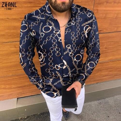 ZHANLINWU Mens Silk Shirts