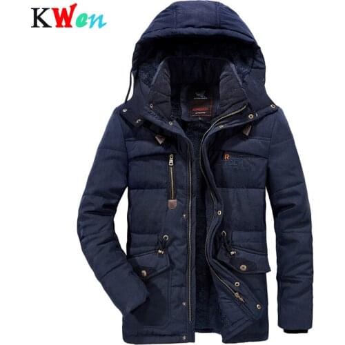 Winter Parka With Hood 2020 Casual Jacket Mens Windbreaker Warm Padded Overcoat Plus Asian Size L-5XL 6XL 7XL 8XL Coats