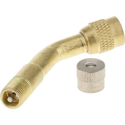 1 Pcs Universal 135 Degree Angled Valve Stem Universal Fit Extension Adapter For Motorcycle/Scooter/Car/Truck Tires Etc