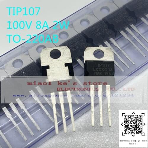 [10pcs]100%New original: TIP105 TIP107 - TRANS PNP DARL 8A TO-220AB