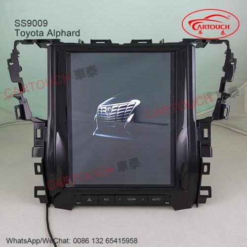 12.1Inch Vertical IPS Screen Tesla Style Android Car GPS Multimedia Player for Toyota Alphard 20 VELLFIRE 30 2008+ Car Radio GPS