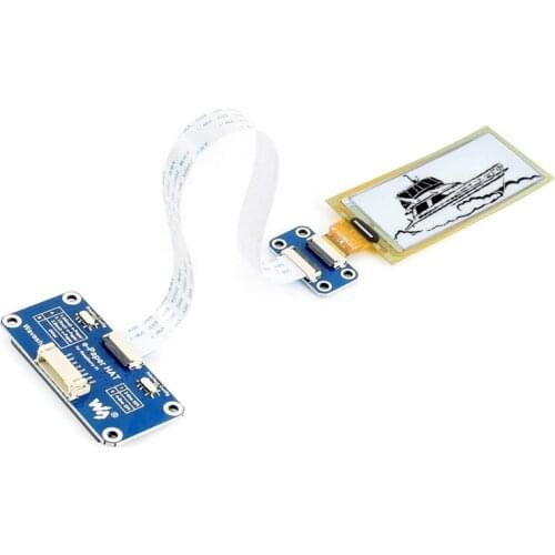 2.9inch Flexible E-Ink Display HAT for Raspberry Pi 296×128 Resolution with Embedded Controller Black White Dual Color SPI