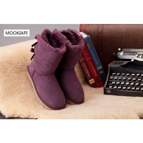 2019 European high-quality snow boots, real sheepskin, 100%natural wool, womens boots, free delivery women