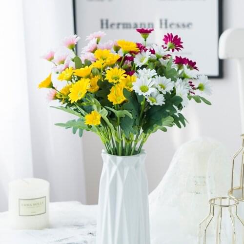 21 Heads Autumn Silk Daisy Bouquet Christmas Decorations Vase for Home Wedding Decorative Household Products Artificial Flowers
