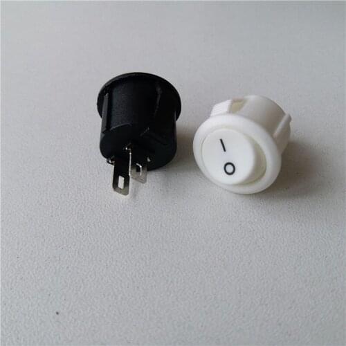 45pcs rocker switch Round Rocker Switch Button 250V 3A Power Switch 2 feet 2 gear small diameter 16.5MM