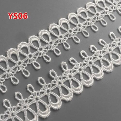 5yards 720MM white Embroidered Lace Fabric DIY skirt hem Dance costumes Garment Accessories lace trim Sewing Craft LP-YS06