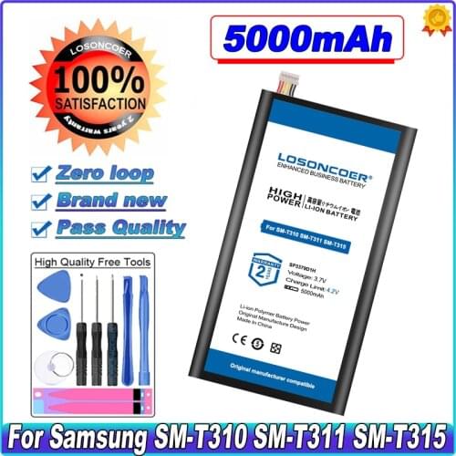LOSONCOER SP3379D1H 5000mAh Battery For Samsung Galaxy Tab 3 8.0 T4450 SM-T310 SM-T311 SM-T315 Galaxy Tab 4 Tablet PC