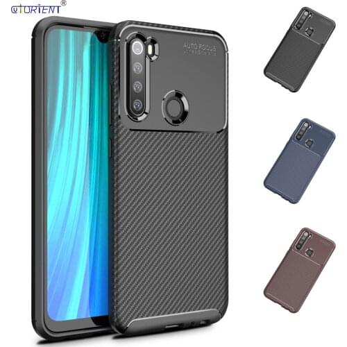 Bumper Cover for Xiaomi Redmi Note 8 Soft Silicone Fitted Phone Case Xiomi Xaomi Red Mi Note8 Carbon Fiber Texture Matte Cases