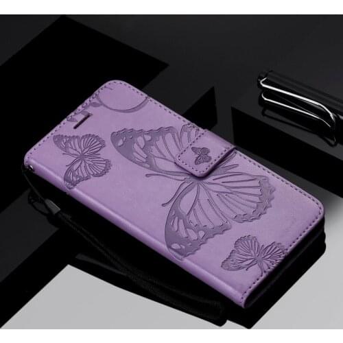 Embossing Flip For Huawei Honor 10 Lite 20 20S Global Play 4T Pro 4 30 3 V20 V10 9A 8X 8C 8A 7C 7X Butterfly Leather Phone Case