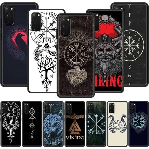 Soft Phone Case For Samsung Galaxy Note 20 Ultra 10 Lite S10 Plus S20 FE 5G 9 8 Back Cover S21 Funda Viking Vegvisir Logo Shell
