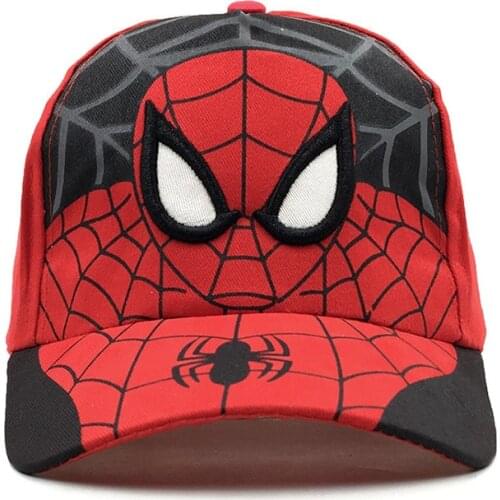 Marvel Spiderman Baseball Cap Children Hat Cartoon Kids Cotton Snapback Fashion Peaked Cap Outdoor Cartoon Sunhat Boys Girls