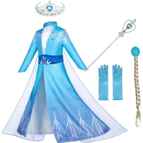 Children Clothes Girls Elsa Dresses Kids Cosplay Anna Princess Dress Snow Queen Costumes Birthday Party Vestidor Robe Infantil