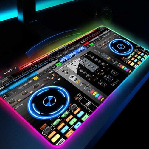 Dj Console Table Mat Rgb Mouse Mat Pad Mouse Wrist Carpet Led Mause Pad Xxl Accessory Gamer Girl Floor Mat Big Computer Desk