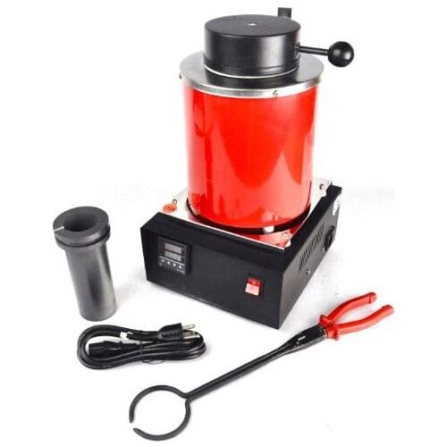 Diy Crafts 220V Electric Melting Furnace Melt Scrap Jewlery Silver Gold Pour Bars 2 Kilo