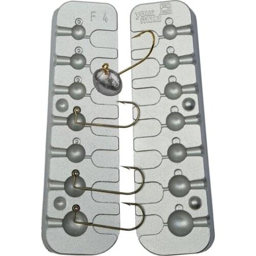 Mould fishing lead Jig Head Football Jig to gr. 2 to gr. 11 F 04