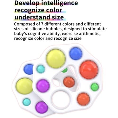 Simple Fidget Toy Sensory Pad Reliver Stress Autism Special Need Early Educational Toy For Kids Adult Stress Relief Anti-anxiety