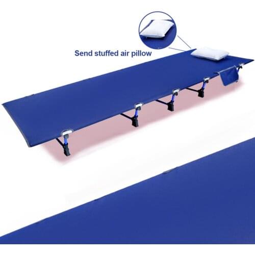 Oxford Camping Cot Compact Folding Cot Lightweight Single Person Durable Camping Bed Durable Fishing Break Rest Mat With Pillow