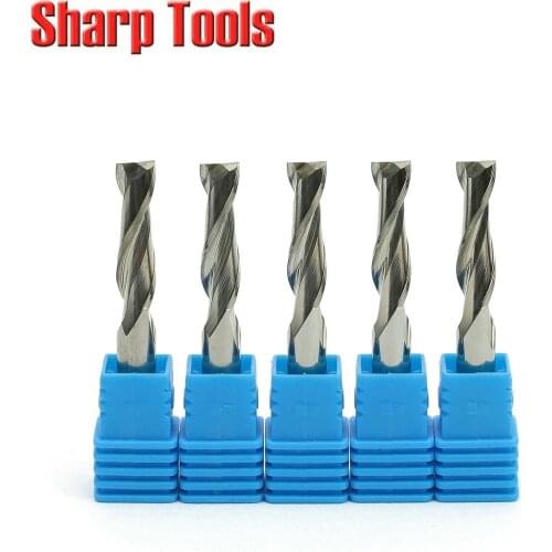 10 Pcs 6*22mm Milling Tools, Two-Flute Spiral Bits, Cutting Tools, End Milling Cutter, Solid Carbide End Mills for CNC Machine