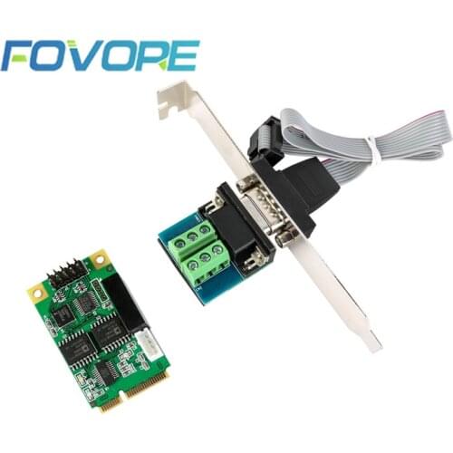 Mini PCI E USB 2.0 to RS 232 RS 422 RS 485 Expansion Card Serial DB9 RS232 RS422 RS485 Mini PCI-E Adapter FT231 Chipset NEW