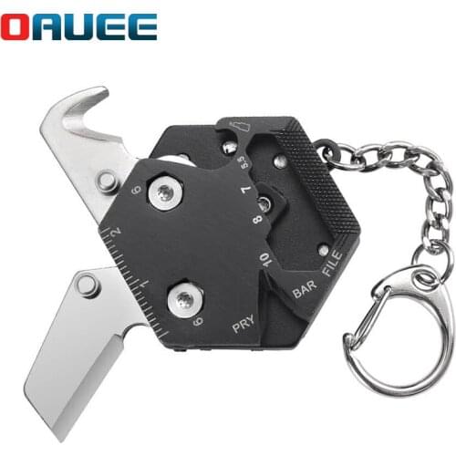 Multifunctional Hexagon Coin Outdoor EDC Tool Hexagon Folding Coin Knife Keychain Screwdriver Pocket Fold Mini coltello Gear Pee