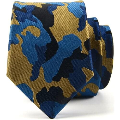 Fashion Camouflage Tie for Men 2020 Brand New High Quality 6CM Skinny Necktie Male Business Party Work Cravat With Gift Box