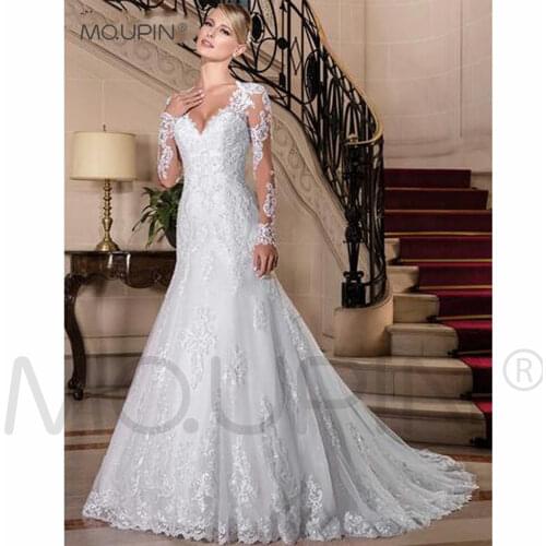 MQUPIN Long Sleeve Wedding Dresses