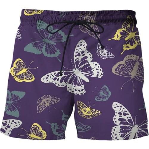 Mens Casual Custom Short Pant Summer 3D butterfly Printing Boys Beach Shorts Leisure Swimwears Pant Men Clothing Drop Shipping
