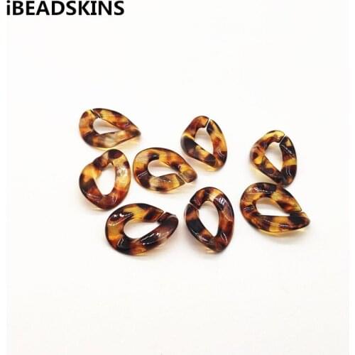 New arrival! 23x16mm 600pcs Acrylic Brown leopard print chain Beads for Stud earring accessories parts,hand Made Jewelry DIY