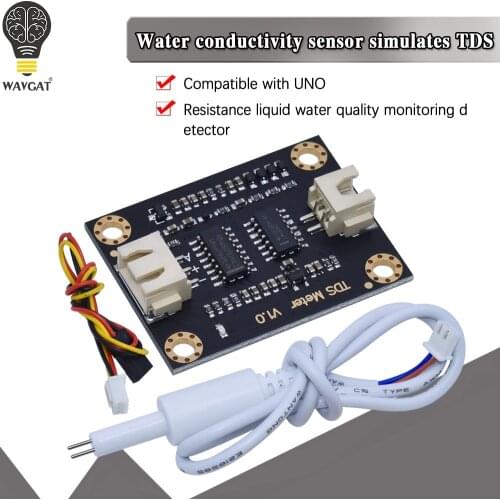 Official Water Conductivity Analog TDS Sensor Module Tester Liquid Detection Water Quality Monitoring Meter for Arduino 3.3-5.5V